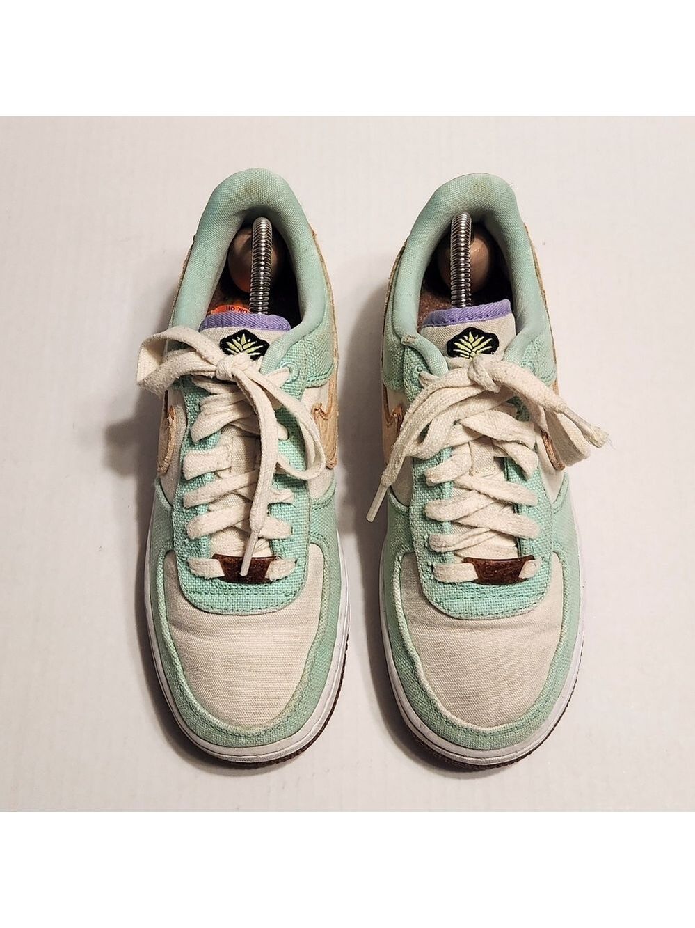 Nike Air Force 1 Low Happy Pineapple Canvas Sneakers Green Size 6 - Picture 4 of 11